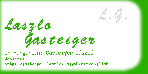 laszlo gasteiger business card